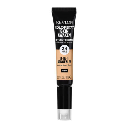 Picture of Revlon ColorStay Skin Awaken 5-in-1 Concealer, Lightweight, Creamy Longlasting Face Makeup with Caffeine & Vitamin C, For Imperfections, Dark Circles & Redness, 030 Light Medium, 0.27 fl oz