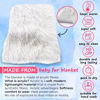 Picture of Baby Photo Shoot Props White Blanket - 23.6 x 19.7IN White Fur Blanket Baby Fur Photography Props for Photoshoot Baby Photo Blanket - Newborn Photography Props White Faux Fur (FLUFF BEFORE USE)