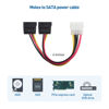 Picture of Cable Matters 3-Pack 4 Pin Molex to Dual SATA Power Y-Cable Adapter- 6 Inches