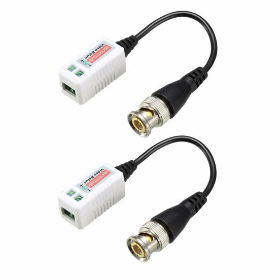 Picture of uxcell Video Balun Transceiver CCTV Camera Passive BNC Connector CAT5 UTP 1 Channel Passive 1 Pair