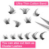 Picture of Natural Lashes Wispy Faux Mink Lashes Natural Look Cat Eye False Eyelashes Cluster Strip Lashes 16mm Short Eye Lashes Pack 14 Pairs