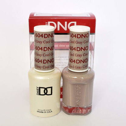 Picture of DND DAISY GEL UV NAIL POLISH - DUO SET(Gel + Lacquer) 604 - Cool Gray