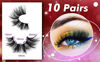 Picture of wiwoseo False Eyelashes Mink Fluffy Lashes Dramatic Fluffy Volume Eyelashes Cat Eyes Lashes 3D Effect Long Thick False Lashes 10 Pairs Pack