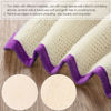 Picture of 5 Pieces Exfoliating Face and Body Wash Cloths Towel Weave Bath Cloth Exfoliating Scrub Cloth Massage Bath Cloth for Women and Men (Purple Edge,10.63 x 9.05 Inch)