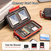 Picture of Kiorafoto 28 Slots : 16 TF + 8 SD + 4 CF Memory Card Holder Case Storage Protector Wallet For TF MSD Micro SD SD SDHC SDXC SDUC CF Compact Flash Memory Cards With Carabiner + Card Tray Removal Pin Key