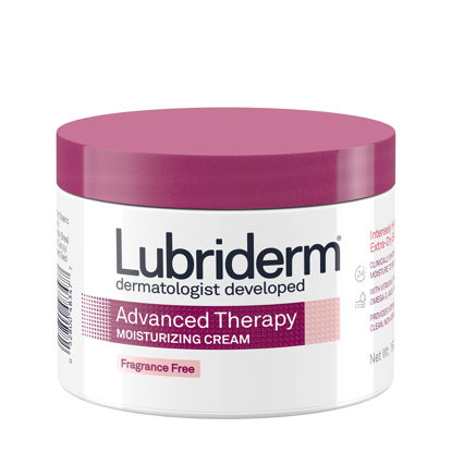 Picture of Lubriderm Advanced Therapy Fragrance-Free Moisturizing Cream with Vitamin E and Pro-Vitamin B5, Intense Hydration for Extra Dry Skin, Non-Greasy Formula, 16 fl. oz