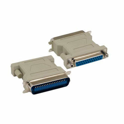 Picture of Kentek DB25 25 Pin Female to CN36 36 Pin Male, Male to Female M/F Molded Centronics Parallel Printer Adapter Changer Coupler RS-232 SCSI