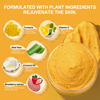 Picture of Vitamin C and Turmeric Face Scrub Cream Organics Microdermabrasion Facial Scrub Exfoliating Clears Blackheads Improve Dark Spot Acne with Strawberry Extract Exfoliator