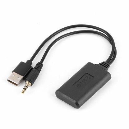 Picture of Car Bluetooth for Audio Cable ABS Black 5-12V 3.5mm/0.14in Car AUX for Audio Cable Wireless Bluetooth Receiver Adapter HiFi Stereo Music Auto Accessories