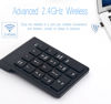 Picture of Yoidesu Wireless Numeric Keypad, Portable 18 Keys Number Numpad Auto Sleep Wireless Silent Number Pad with 2.4G Mini USB Receiver for Laptop Notebook, Desktop, Surface Pro, PC