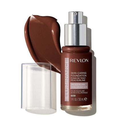 Picture of Revlon Illuminance Skin-Caring Liquid Foundation, Hyaluronic Acid, Hydrating and Nourishing Formula with Medium Coverage, 609 Sienna (Pack of 1)