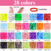 Picture of 28 Colors Rubber Bands for Hair with 8 Hair Styling Tools, 1500 Pcs Colorful Elastic Hair Ties Small Hair Rubber Bands Baby Toddler Hair Ties for Girls Hair Accessories Christmas Gifts