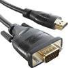 Picture of HDMI-VGA Adapter Cable - 3ft (HDMI to VGA, High Speed HDMI/15-pin D-sub, Monitor Cable to Connect PCs, laptops, and Other HDMI Devices to VGA Screens at Full HD/1080p and a Fast 60Hz) by CableDirect