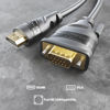 Picture of HDMI-VGA Adapter Cable - 3ft (HDMI to VGA, High Speed HDMI/15-pin D-sub, Monitor Cable to Connect PCs, laptops, and Other HDMI Devices to VGA Screens at Full HD/1080p and a Fast 60Hz) by CableDirect