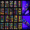 Picture of 20Sheet Glow in The Dark Temporary Tattoos 160+Styles Aldult Fluorescence UV Neon Body Face Fake Waterproof Tattoo Stickers for Women Men,Rave Festival Accessory Party Supplies