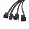 Picture of SATA to 3 Pin 4 Pin Fan Adapter,15pin SATA to 4 x 3 pin / 4 Pin 12V PC Case Fan Splitter Extension Power Cable Adapter-28cm-2pcs