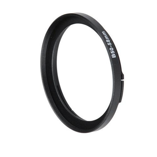 Picture of Fotodiox Bayonet 50 B50-58mm Step Up Filter Adapter Ring for Hasselblad, Anodized Black Metal Filter Adapter Ring