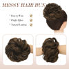 Picture of FESHFEN Messy Bun Hair Piece Hair Bun Scrunchies Synthetic Wavy Chignon Ponytail Hair Extensions Thick Updo Hairpieces for Women Girls 1PCS