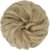 Picture of FESHFEN Messy Bun Hair Piece Hair Bun Scrunchies Synthetic Pale Ash Blonde Wavy Curly Chignon Ponytail Hair Extensions Thick Updo Hairpieces for Women Girls 1PCS