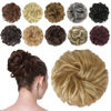 Picture of FESHFEN Messy Bun Hair Piece Hair Bun Scrunchies Synthetic Wavy Chignon Ponytail Hair Extensions Thick Updo Hairpieces for Women Girls 1PCS, Strawberry Blonde & Bleach Blonde