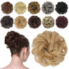 Picture of FESHFEN Hair Buns Hair Piece Hairpieces for Women Light Honey Blonde Thick Hair Extension Bun Messy Wavy Curly Ponytail Scrunchies Updo Chignon 1PCS