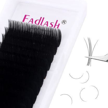 Picture of Eyelash Extension Supplies Classic Volume Lash Extensions Mixed Tray 0.07 D Curl 8-14mm Premium Silk Regular Volume Eyelash Extensions Soft Matte Black Salon Use.(0.07-D, 8-14mm Mix)