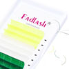 Picture of Colored Lash Extensions D Curl White Brown Yellow Green Mixed Color Eyelash Extension Supplies Classic Lash Extensions Premium Colored Lashes Extensions (Mixed Color 0.15-D, 16mmm)