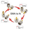 Picture of onelinkmore SMA to N Adapter Kit 4 Type Connectors N Type Male/Female to SMA Female/Male Wi-Fi Adapter , Coaxial Convertor Kit for WiFi Antenna Extender Transceiver