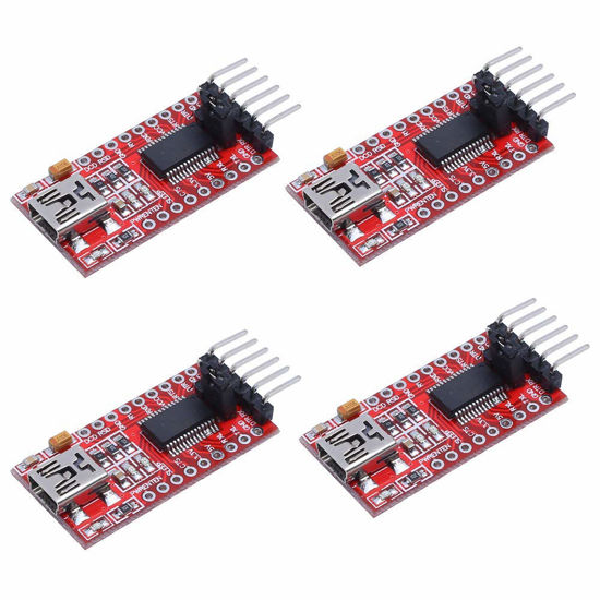 Picture of 3.3V 5V FT232RL USB to TTL Serial Converter Adapter Module for Arduino 4 pcs