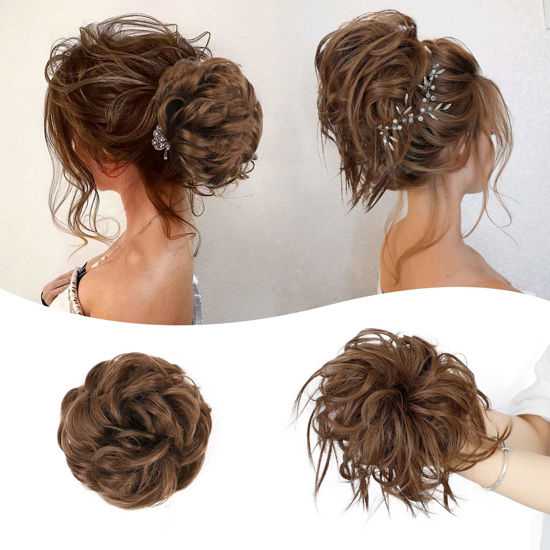 GetUSCart Earfodo 2 PCS Messy Bun Hair Pieces Messy Hair Bun for