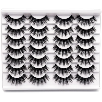 Losha Lashes Natural Look Manga Lashes with Clear Band Wispy False