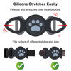 Picture of SZJCLTD Waterproof Airtag Dog Collar Holder (2 Pack), Protective Anti-Lost Airtag Case for GPS Dog Tracker, Silicone Airtag Cat Collar Dog Airtag Holder for Pets(Pink/White)