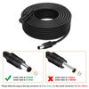 Picture of WildHD DC Power Extension Cable 33ft 2.1mm x 5.5mm Compatible with 12V DC Adapter Cord for CCTV Security Camera IP Camera Standalone DVR (5.5mm DC Plug 33ft Black)