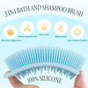 Picture of 2 in 1 Silicone Body Scrubber Shampoo Brush, Shower Body Scrubber, Silicone Bath Scrubber,Exfoliating Body Scrubber, Scalp Massager, Silicone Loofah Body Scrubber, Clean Sanitary,Rapid Foaming-3 Pack