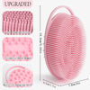 Picture of 2 in 1 Silicone Body Scrubber Shampoo Brush, Shower Body Scrubber, Silicone Bath Scrubber,Exfoliating Body Scrubber, Scalp Massager, Silicone Loofah Body Scrubber, Clean Sanitary,Rapid Foaming-3 Pack