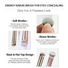 Picture of ENERGY Kabuki Brushes Set - Mini Flat Top Kabuki Brush and Slant Concealer Brush Under Eye for Eyebrows Eyeshadow Brushes for Liquid Cream Powder Blending,Stippling,Highlighter and Nose Contour