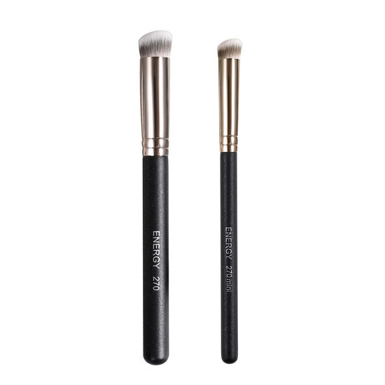 Picture of ENERGY Foundation Brushes Set Professional Under Eye Concealer Brushes Perfect For Blending Liquid Cream or Flawless Powder Cosmetics Buffing Stippling Concealer Premium Synthetic Bristles