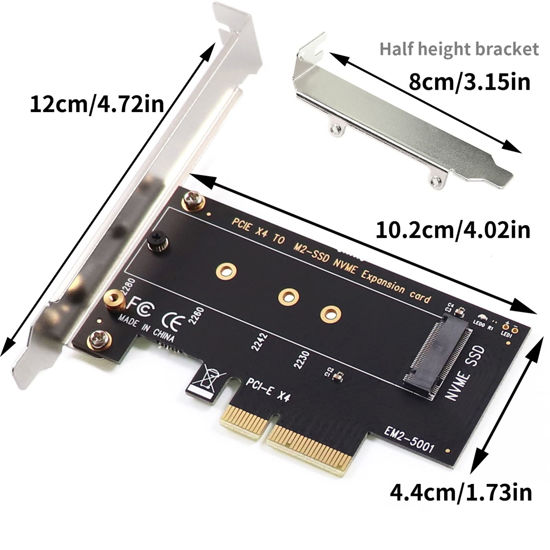 Getuscart M Nvme Pcie Adapter Dual M Sata B Key And Nvme M Key Ssd To Pci E X Adapter Card