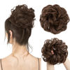 Picture of CJL HAIR Large Messy Bun Hair Piece Wavy Curly Scrunchies Synthetic Chignon Ponytail Hair Extensions Thick Updo Hairpieces for Women (Wavy, Curly, Medium Brown)