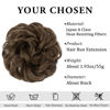 Picture of CJL HAIR Large Messy Bun Hair Piece Wavy Curly Scrunchies Synthetic Chignon Ponytail Hair Extensions Thick Updo Hairpieces for Women (Wavy, Curly, Medium Brown)