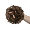 Picture of CJL HAIR Large Messy Bun Hair Piece Wavy Curly Scrunchies Synthetic Chignon Ponytail Hair Extensions Thick Updo Hairpieces for Women (Wavy, Curly, Medium Brown)