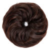 Picture of CJL HAIR Large Messy Bun Hair Piece Wavy Curly Scrunchies Synthetic Chignon Ponytail Hair Extensions Thick Updo Hairpieces for Women (Curly, Straight, Chocolate Brown and Auburn Tips)