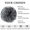 Picture of CJL HAIR Large Messy Bun Hair Piece Wavy Curly Scrunchies Synthetic Chignon Ponytail Hair Extensions Thick Updo Hairpieces for Women Girls Kids (Brown/Spring Honey Blonde)