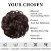 Picture of CJL HAIR Large Messy Bun Hair Piece Wavy Curly Scrunchies Synthetic Chignon Ponytail Hair Extensions Thick Updo Hairpieces for Women (Dark Chestnut Brown)