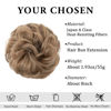 Picture of CJL HAIR Messy Bun Scrunchies Wavy Curly Synthetic Ponytail Hair Extensions Thick Updo Brown Blonde Large Hair Pieces for Women Girls Kids 1 PCS