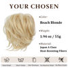 Picture of CJL HAIR Large Messy Bun Hair Piece Wavy Curly Scrunchies Synthetic Chignon Ponytail Hair Extensions Thick Updo Hairpieces for Women (Curly, Straight, Beach Blonde)