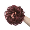 Picture of CJL HAIR Messy Bun Hair Piece Wavy Curly Scrunchies Synthetic Ponytail Hair Extensions Burgundy Large Thick Updo Hairpieces for Women Girls Kids 1 PCS