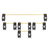 Picture of EG Everglide Panda Stabilizer Gold Plated Plate Mounted Black White Stabilizer for Custom Mechanical Keyboard Plate IK75 YC66 Zeeyoo 68 YC96 Womier (EG Panda for GH60 x1)