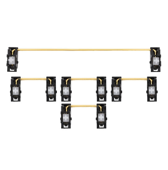 Picture of EG Everglide Panda Stabilizer Gold Plated Plate Mounted Black White Stabilizer for Custom Mechanical Keyboard Plate IK75 YC66 Zeeyoo 68 YC96 Womier (EG Panda for GH60 x1)