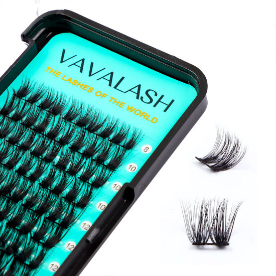 Picture of VAVALASH Individual Cluster Lashes 60 PCS DIY Eyelash Extension Light and Soft Faux Mink Slik Lash Clusters Easy Full Lash Extensions DIY at Home (V04, D Curl-8mm)